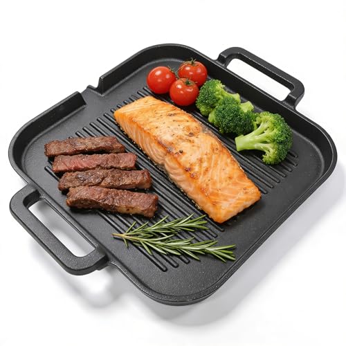 Cast Iron Grill Pan (11.8 x 9.8 inch)