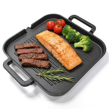 Cast Iron Grill Pan (11.8 x 9.8 inch)