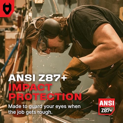 NoCry Clear Safety Goggles Over Glasses — for Men & Women With Gasket, UV380, Anti Fog Panoramic Vented Lenses — ANSI Z87.1 Eye Protection For Construction, Dust And Lab Goggles Adult - style: Overspecs Goggles