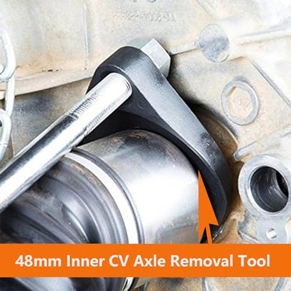 48mm Inner CV Axle Puller Removal Tool-CV Joint Fork Removing Adapter,for Most Vehicles,Fix Damaged CV Joints-Front Wheel Drive Axle Pulley Attachment, Fits Slide Hammers with 5/8-inch x 18 Threads