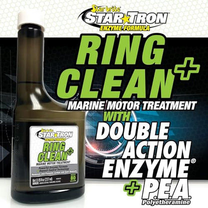 Star Brite Star Tron Ring Clean Plus Deposit Control - Cleans Injectors, Valves, & Entire Engine to Restore Power & Efficiency - 16 OZ Treats 160 Gallons (095616) - style: 8 Ounce