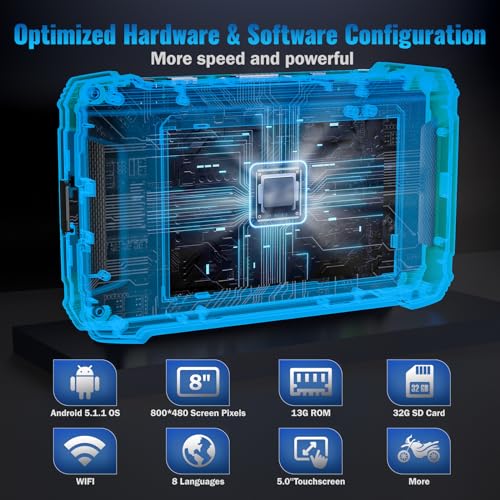 ANCEL MT500 Plus Motorcycle Scanner, Full-System OBD2 Diagnostic Tool with Quick Service Resets & Advanced Programming, Fits for BMW, Honda, Yamaha, Ducati, KTM, Kawasaki, Suzuki, Triumph