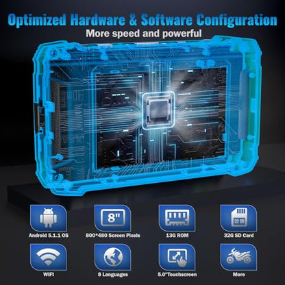 ANCEL MT500 Plus Motorcycle Scanner, Full-System OBD2 Diagnostic Tool with Quick Service Resets & Advanced Programming, Fits for BMW, Honda, Yamaha, Ducati, KTM, Kawasaki, Suzuki, Triumph