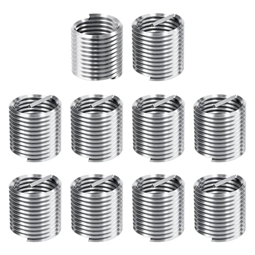 10 Pcs Wire Thread Insert 1/2-13 UNC, 1.0D, 304 Stainless Steel | Helicoil Type Coiled Wire Thread Repair Insert, Corrosion Resistant Screw Sleeve Kit for Auto Industrial Engine Repair - size: 1/2-13-1.0D