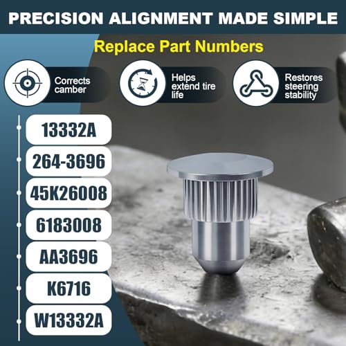 30 Pcs Camber Alignment Guide Pins, K6716 Alignment Cam Guide Pin Heavy Duty Alloy Steel Camber Alignment Tool for Suspension Alignment, Reduces Tire Wear – Replaces K6716, 13332A, 45K26008