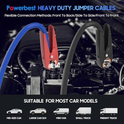 Heavy Duty Jumper Cables - 1 Gauge 30 Feet 900Amp Automotive Booster Jumper Cables with 175A Battery Quick Connect and Permanent Installation kit for Car, SUV and Trucks Battery - (SB175 Gray) - size: 1 Gauge 30FT（SB175）