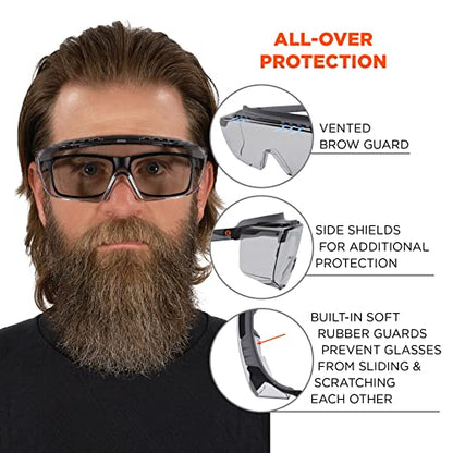 Ergodyne Skullerz OSMIN Safety Glasses, ANSI Z87.1 - color: In/Outdoor Lens