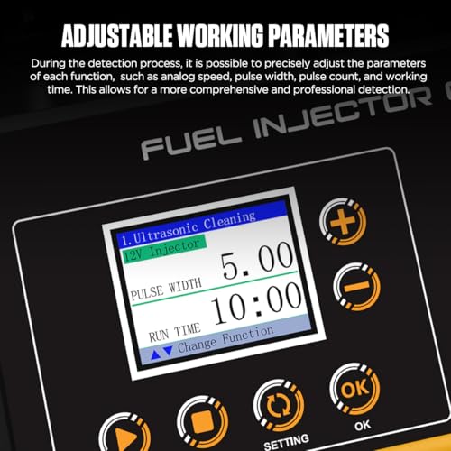 GDI Fuel Injector Cleaner& Tester FEI FSI 6 Cylinders Upgraded Ultrasonic Fuel Injector Cleaning Machine CT500 Car Fuel Injectors Cleaner Kit Tool 12V/70V/120V