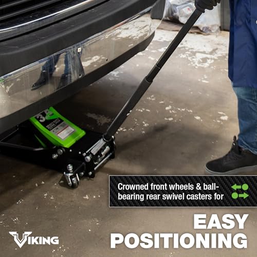 AFF Viking 3.5 Ton Floor Jack - Low Profile Car Jack with Lightning Lift Hydraulic - Heavy Duty - style: Low Profile