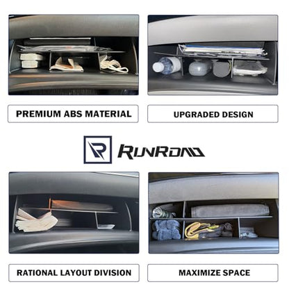 Glovebox For 2016-2022 Honda Pilot, 2017-2023 Ridgeline, 2019-2023 Passport | Glove Box Dividers Pilot Ridgeline Passport Accessories, Console Interior Storage Insert Compartment Divider Organizing Tool