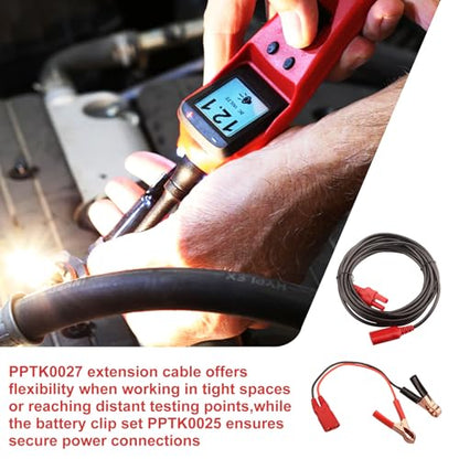 PPTK0027 20FT Extension Cable,PPTK0025 Ect Battery Clipset for Power Probe | Fit for Power Probe 3Ez/3/3S Power Circuit Probe Kit,Extension Cord Crocodile Clip Set（PPTK0027 PPTK0025)