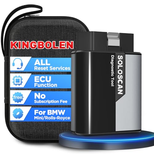 KINGBOLEN Soloscan for BMW/Mini/Rolls-Royce OBD2 Scanner Bluetooth, Bidirectional Test Diagnostic Scan Tool with All Resets, Full Systems Car Code Reader for Android & iOS, No Subscription Fees