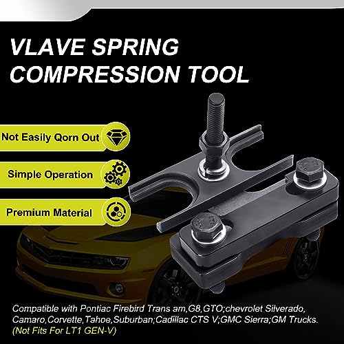 Upgrade 67605 Valve Spring Compressor Tool, Engine Valve Spring Compressor & Air Valve Holding Hose Tool Compatible With 4.8 5.3 5.7 6.0 6.2 LS1 LS2 LS3 LS6 Engine