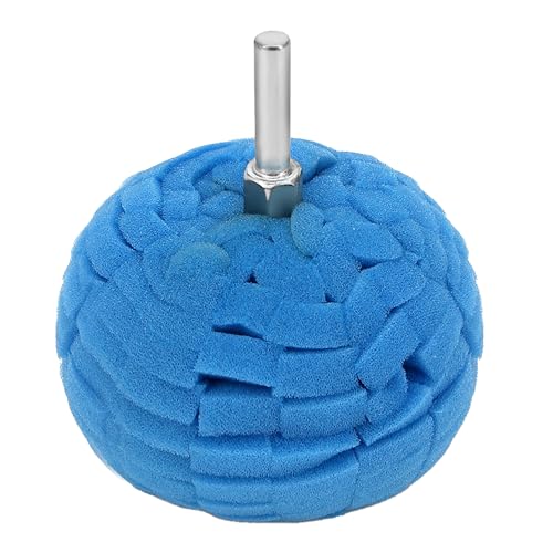 3" Polishing Ball for Drill, Detailing Adapter Round Buffing Cone Finishing Pad Waxing Car Power Ball Wheel Polisher with Attachment Hub Date Sponge Buffer Automotive Care Accessories Motorcycle