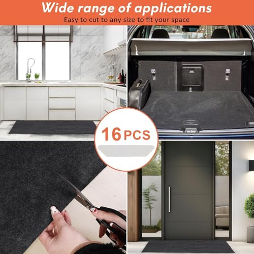 JERIA 2 Pcs 36 X 60 Inch Oil Spill Mat for Under Car Driveway,Oil Leaks Absorbent Oil Pad,Tape Rubber Mat Garage Floor with 16 PCS Tapes - size: 36'' X 60'' (2 PCS)