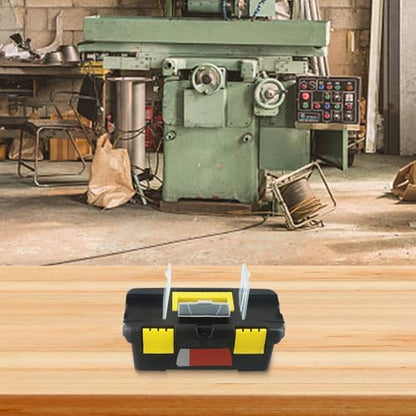 Tool Box Plastic With Handle, Portable Toolbox With Removable Tray And Lockable Design, Toolbox Organizer For Machinery Accessories, Tools And Parts Organization(Has inner layer) - size: Has inner layer