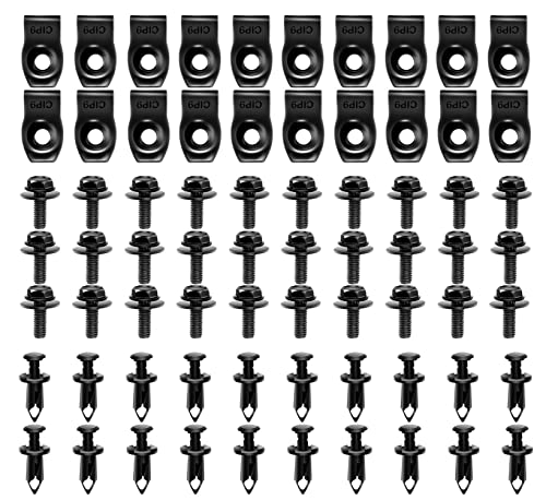 Nilight 70PCS Engine Under Cover Splash Shield Guard Body Bolts Bumper Fender Liner Push Retainer Fastener Rivet Clips for Infiniti G35 G37 FX35 FX45 EX35 Nissan 370Z 350Z 2 Years Warranty - color: 70Pcs Extruded U-nuts