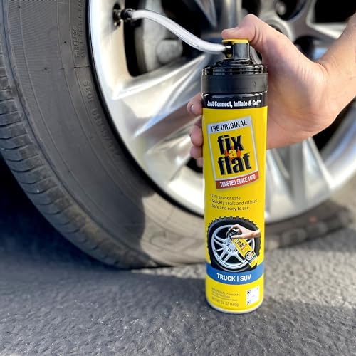 Fix-A-Flat S60369 Aerosol Emergency Flat Tire Repair and Inflator, for X-Large Tires, Eco-Friendly Formula, Universal Fit for All Cars, Trucks and SUVs, 24 oz. (Pack of 1) - size: 24oz