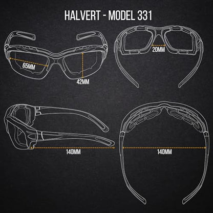 Motorcycle Riding Glasses Extreme Sports Wrap Sunglasses - color: Black | Silver Mirror
