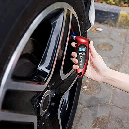FOVAL Digital Tire Pressure Gauge 150 PSI for Car Truck Bicycle Instant Read with Backlit LCD and Non-Slip Grip (3)