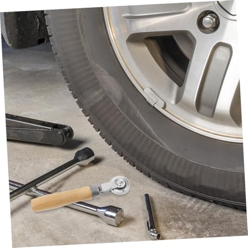 PRETYZOOM 2pcs Tire Repair Roller Kit Wooden Handle Tire Patch Roller Tools for Cars Motorcycles Trucks for Puncture Repair and Flat Fixing