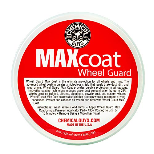 Chemical Guys, Wheel Guard Max Coat & Rim Sealant, Gloss, All Wheels, 8 oz | Durable sealant shields wheels and rims from brake dust and grime, adding gloss and easier rinse-off cleanup