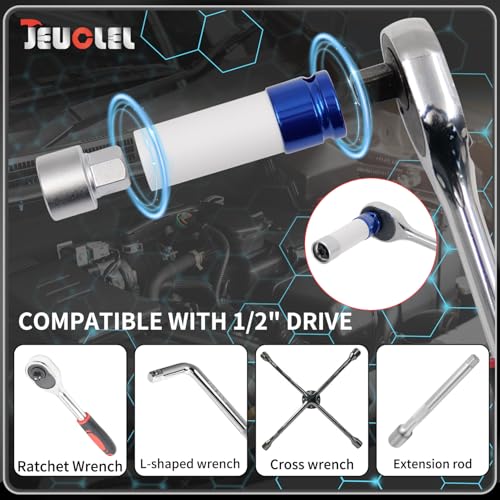 525 Wheel Locking Nut Key for VW, Socket Adapter (OD 28mm-ID 25mm) | Wheel Lock Nut Socket Adapter, Anti-Theft Lug Nut Removal Tool, Anti-Theft Screw Remover, Repair Tool, Tyre Fitting, garage - size: Socket 525
