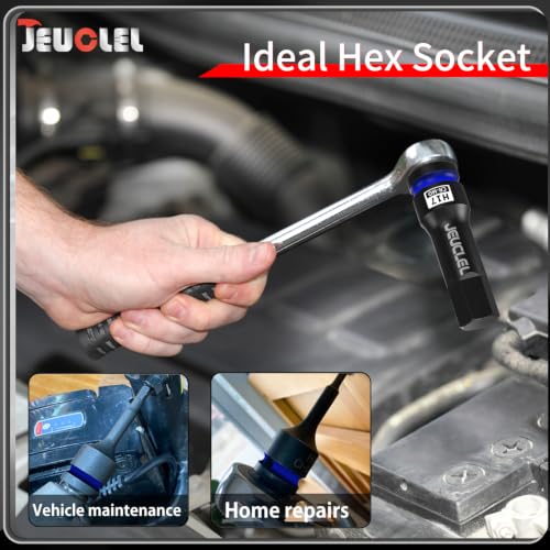 17mm Hex Impact Bit Socket, H17 1/2" Drive Allen Socket, Cr-Mo | 3-Inch, Lengthen Hex Screwdriver Adapter for Electric Ratchet Wrenches Fastening Screws, Socket Wrench, Head Drill - size: 1PC | H17 17MM