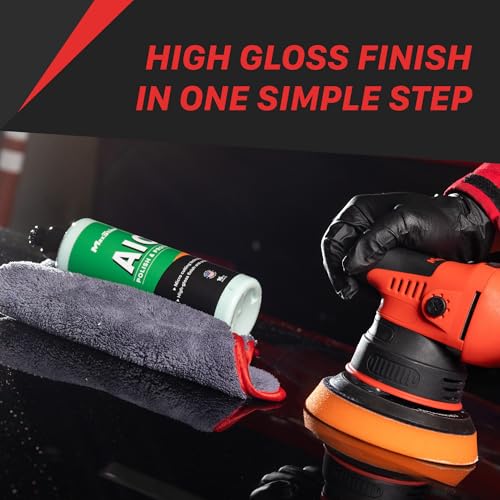 Maxshine 2-Piece M0312 V2 Mini Cordless Polisher & AIO Polish Kit – Lightweight 2lb DA/Rotary Car Buffer, 6-Speed – Auto Detailing Tool for Cars, Trucks, SUVs & Boats, Swirl Removal