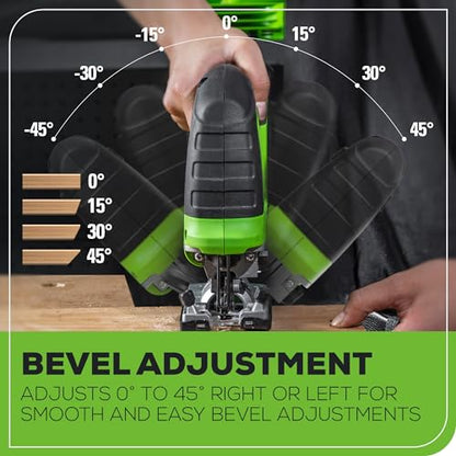 Greenworks 24V Cordless Power Tool 3pcs Combo Kit, Jig Saw with 4Ah USB Battery & Charger, Circular Saw (6-1/2") & Reciprocating Saw, Brushless Motors, 3000 SPM & 4800 RPM - size: 3PCS Combo Kits(Circular+Recip+Jig Saw)