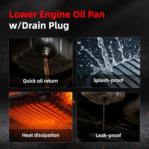 Oil Pan w/Drain Plug, Engine Oil Pan for Nissan Rogue 2021-2024 | L3 1.5L, 11110-6RC0B, 111106RC0B, 11110-6RC1B, 111106RC1B, 11110 6RC1B - size: for Rogue 2021-2024 L3 1.5L