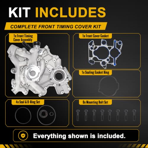 5C3Z6608B Front Timing Cover Engine Kit Fit for Ford F-250 F-350 F-450 F-550 Super Duty 6.0L Powerstroke Diesel 2005-2007