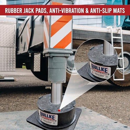 USA Made RV Leveling Jack Flex Pads 9" – Heavy-Duty Rubber Jack Pads (2-Pack) – Non-Slip, Shock-Absorbing Stabilizer Mats for Camper & Trailer – Prevent Sinking & Sliding - size: 9" (2-pack)