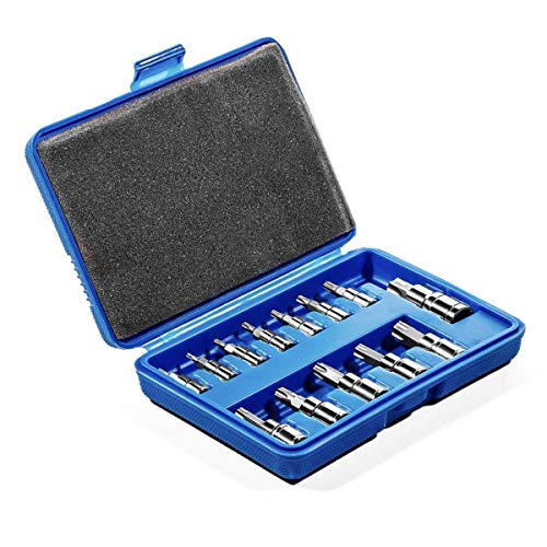 Stark USA 13pcs Security Torx Bit Socket Set - 1/4", 3/8" and 1/2" Drive Sizes Range - T8-T60 with Storage Case - style: 13-Piece Security Torx Bit