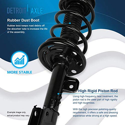 Detroit Axle - 2pc Front Struts for Ford Explorer 2013-2019, Complete Strut w/Coil Spring 2014 2015 2016 2017 2018 Replacement Suspension Quick Install Ready Strut Shock Assembly - size: 2Q1700170/Pair