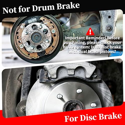 Dual Piston Brake Caliper Compressor, Brake Caliper Compression Tool, Disc Brake Piston Compressor Tool & Brake Pad Spreader for Brake Pad Replacement, Brake Caliper Tool for Most Cars, SUVs & Trucks - size: Dual Brake Pad Spreader