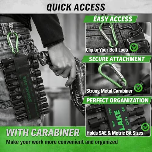 SWANLAKE 20PCS Power Nut Driver Set for Impact Drill, 1/4” Hex Head Drill Bit Set SAE and Metric - style: 20PCS Standard Version