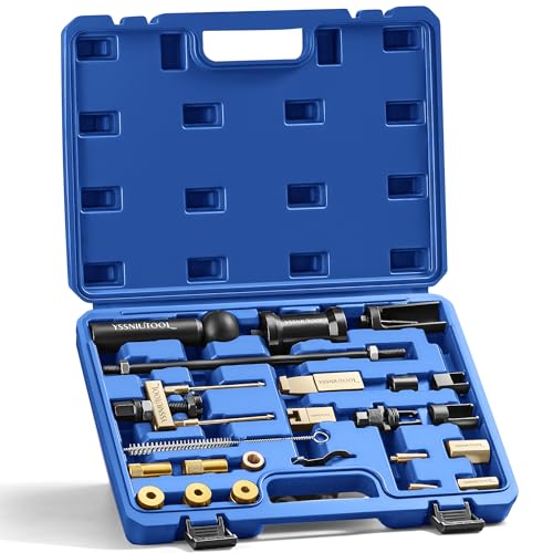 Fuel Injector Removal Puller Kit Injector Seal Install Tool Compatible with VW TDi 4 Cyl 8V 16V Diesel, Replacement for VW Audi1.2 1.4 1.6 1.8 2.0 2.7 3.0 3.2 3.6 V6 4.2 V8 FSI TSI TFSI Petrol