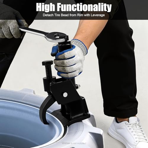 Manual Tire Bead Breaker,Fit for 10-21" Tires, Heavy-Duty Tire Changer Tool,Easy-Operated Portable Tire Bead Removal Repair Tool for ATVs/UTVs,Tractors,Trucks,Cars,RV,Golf Cart,Bus,Motorcycles
