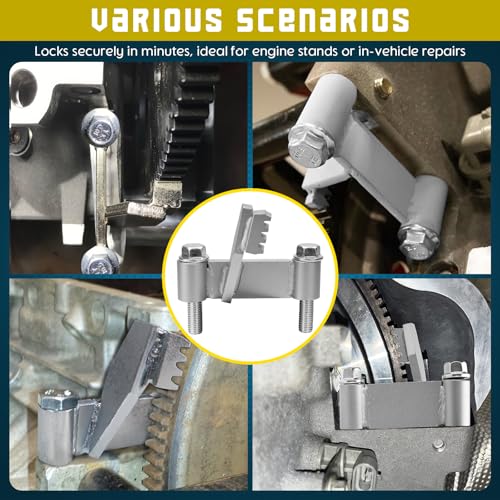 Chelhead Flywheel Holder with 8.8 Bolts LS Flywheel Locking Tool Silver | Compatible with 4.8 5.3 5.7 6.0 6.2 LS1 LS2 LS3 LS6 Chevy LSX Camaro, Corvette, Trans am, GTO, G8, CTS V, GM Trucks LS Engine - color: Silver