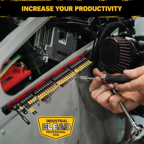 ELEAD 38-Piece Hex | Torx | Phillips Screwdriver Bit Set with 2.5” & 4” Bit Holder, Magnetic Bit Storage Rail, Allen Wrench Drill Bit Set, Tamper Proof Star Bit Set, S2 Steel - style: 38-Piece