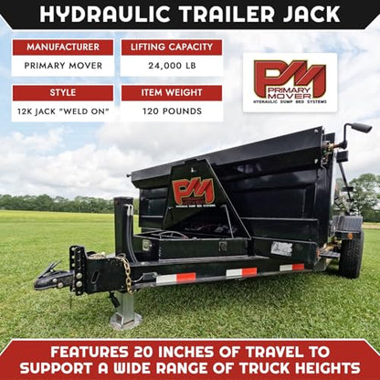 Hydraulic Trailer Jack (24,000 lb) - Power Jack 12K x 2 Double Acting, Lift Trailer Jack Stand with Hydraulic Power Unit (24k Jacks Weld On) PFJ-2-ADS-K - style: 24k Jack "Weld On"