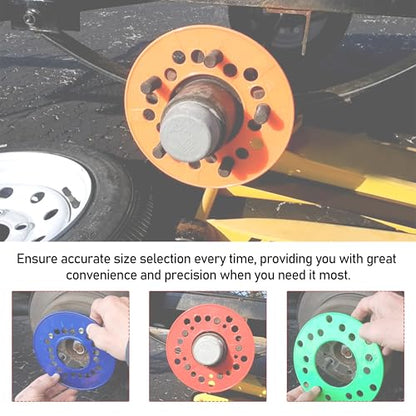 eaacaa 4Pcs Wheel Bolt Pattern Measuring Guides | 4 | 5 | 6 Lug Measuring Tool - SAE & Metric Bolt Pattern Template,Precise Trailer,Car,SUV Axle Bolt Circle Tool-Set