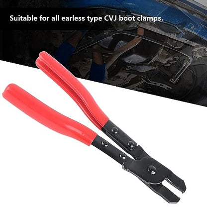 EVGATSAUTO ATV Front Boot Repair Kit, Universal Carbon Steel Ear-type CV Boot Clamp Plier Kit for All Earless Type CVJ Boots Clamps