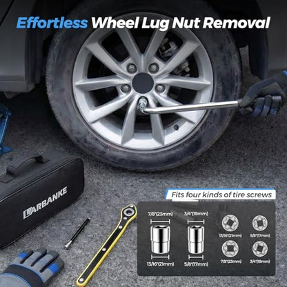 LARBANKE 2.5T Car Scissor Jack Kit, Tesla & Universal Pad, 4-15.75 in