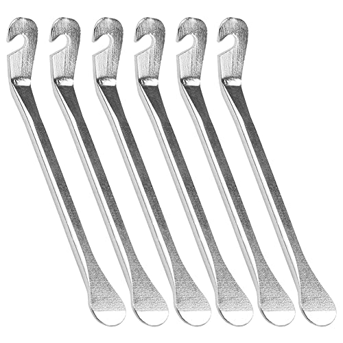 6PCS Bicycle Tire Lever Premium Metal Spoon Lever Tire Changing Tool Tyre Spoon Iron Changing Set Road and Mountain Bike Tire Pry Tool Kit