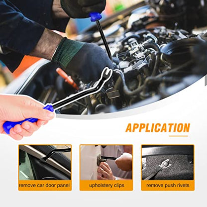 GOOACC 120PCS Car Bumper Retainer Clips & Fasteners Rivet Kit 6.5mm 8mm 9mm 9.5mm 11mm for Toyota Dashboard Panel Front Fender Lining Front Bumper Door Trim Panel, with 1PC Fastener Remover (GRC-151) - color: 120 Clips + Remover