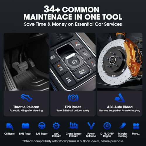 XTOOL IP616 V2.0 Bidirectional Scan Tool, No Subscription Fee, AI-Assisted Full System OBD2 Scanner Diagnostic Tool, 34+ Resets, Active Test, EPB, Injector Test, CAN FD & DoIP, FCA