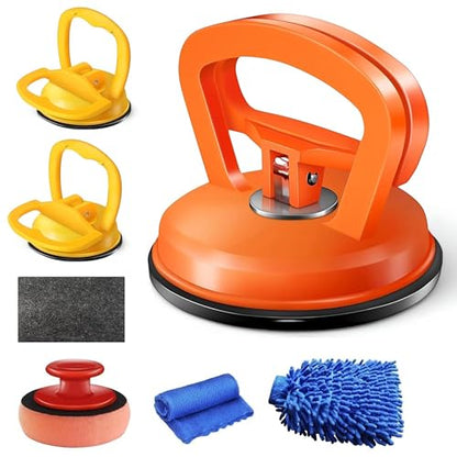 Paintless Dent Repair Kit – 7-Piece Car Dent Puller Set with Suction Cups, Polishing Pad & Cleaning Accessories for Auto Body Dents & Scratches