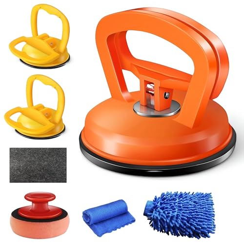 Paintless Dent Repair Kit – 7-Piece Car Dent Puller Set with Suction Cups, Polishing Pad & Cleaning Accessories for Auto Body Dents & Scratches
